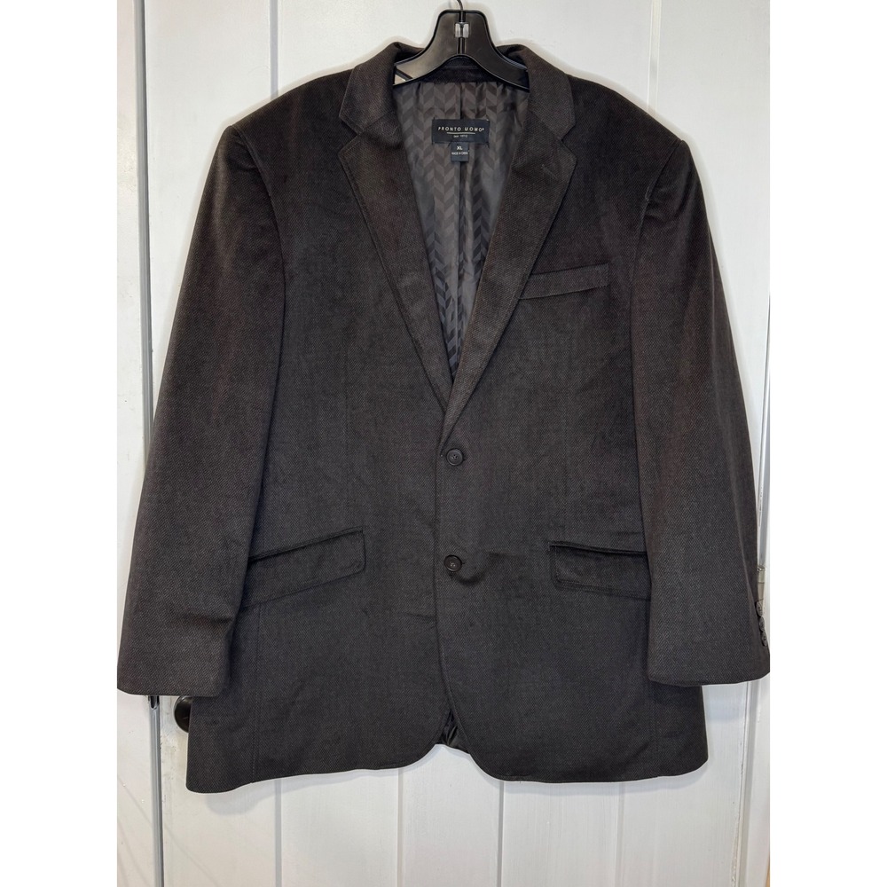 Pronto Uomo Mens XL Espresso Brown Two Button Blazer Sport Coat Jacket 44R